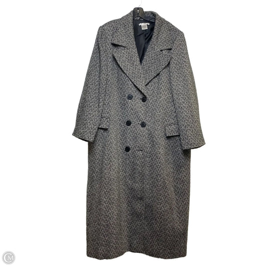Coat Peacoat By K. JORDAN In Black & Cream, Size: 3x