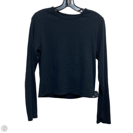 Athletic Top Long Sleeve Crewneck By Under Armour In Black, Size: Xl