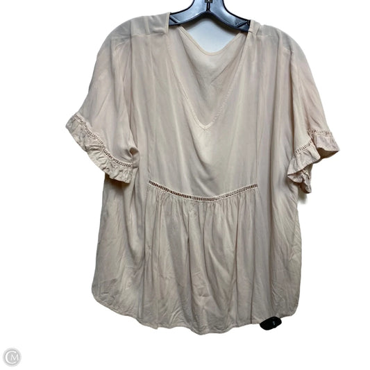 Top Short Sleeve By Cmf In Cream, Size: Xl