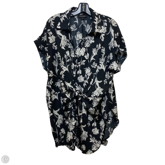 Blouse Short Sleeve By Calligraphie In Black, Size: Xl