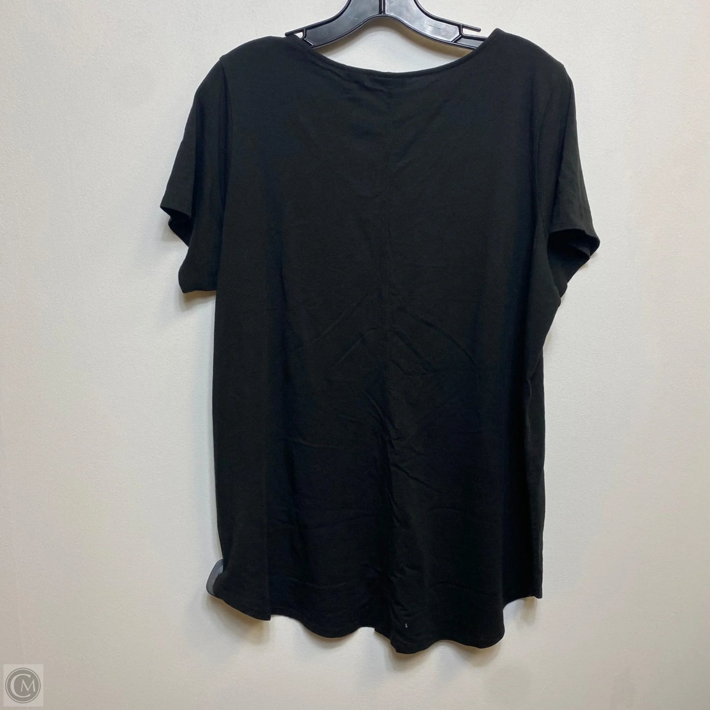 Top Short Sleeve Basic By Tahari In Black, Size: 1x