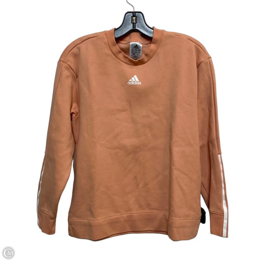 Athletic Top Long Sleeve Crewneck By Adidas In Orange, Size: Xs