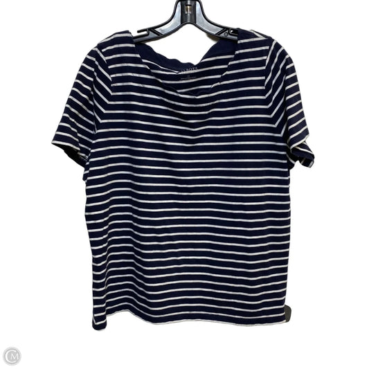 Top Short Sleeve Basic By Talbots In Navy, Size: 2x