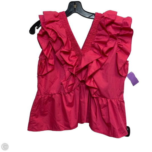 Top Sleeveless By Cmf In Pink, Size: L