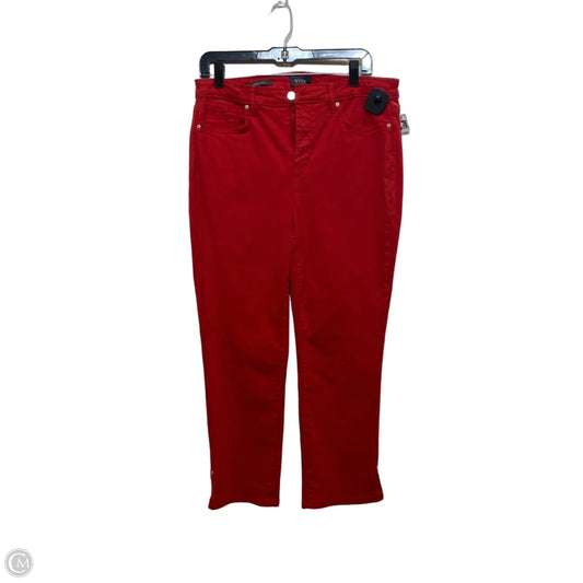 Jeans Cropped By Not Your Daughters Jeans In Red Denim, Size: 12