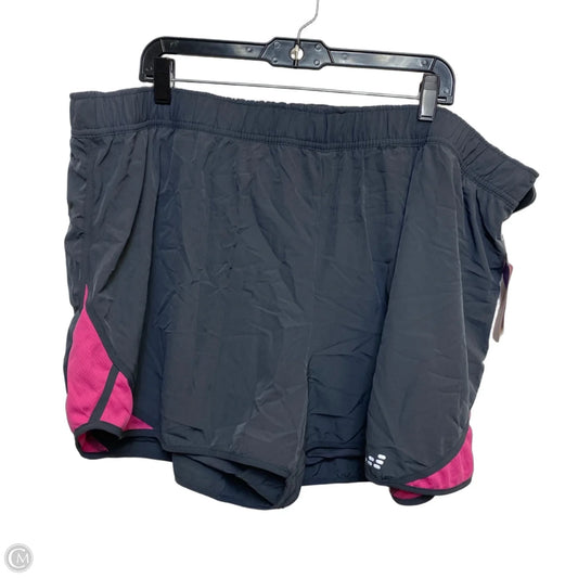 Athletic Shorts By Bcg In Grey, Size: 3x