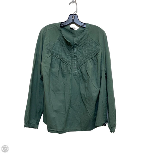 Top Long Sleeve By Torrid In Green, Size: 1x