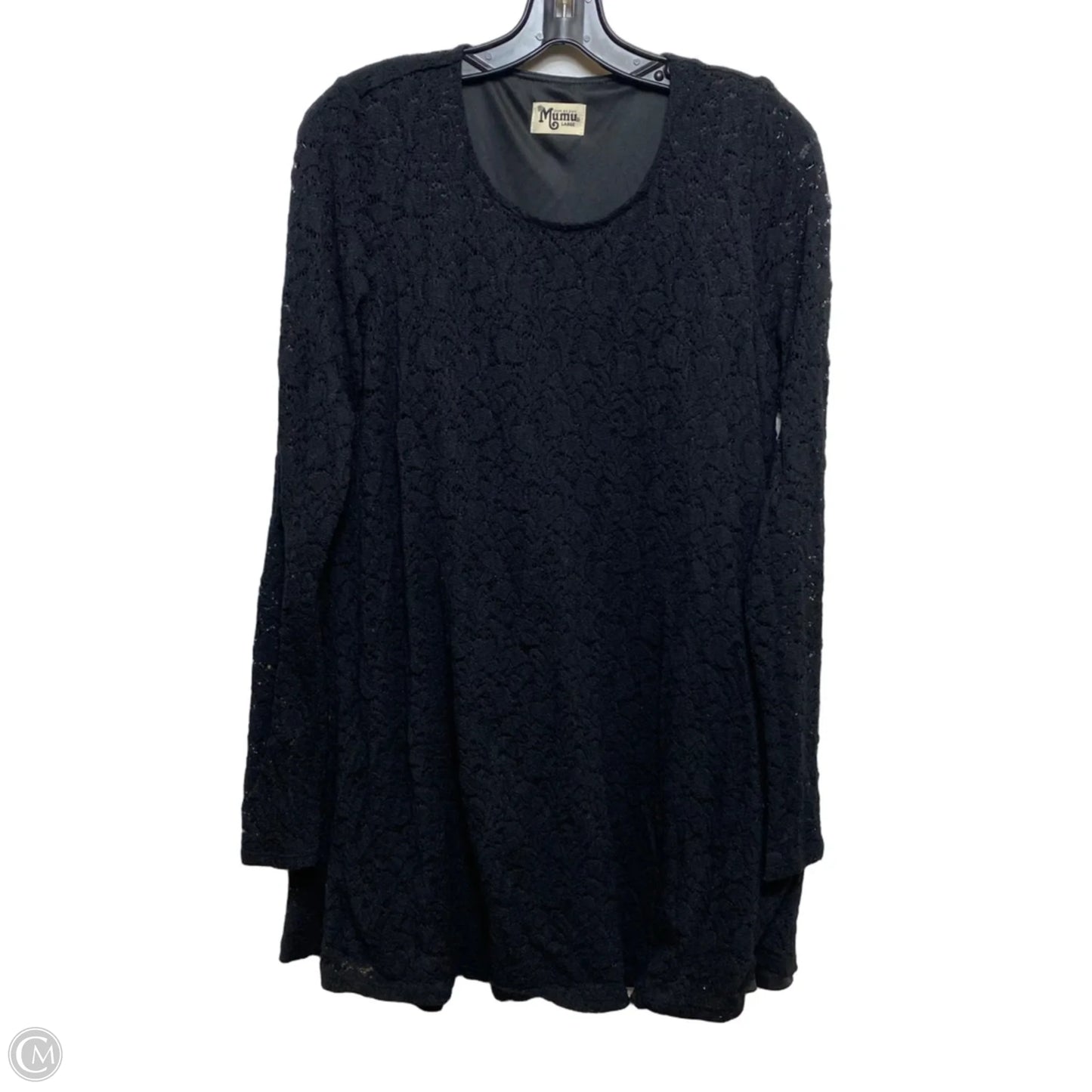 Top Long Sleeve Designer By Show Me Your Mumu In Black, Size: L