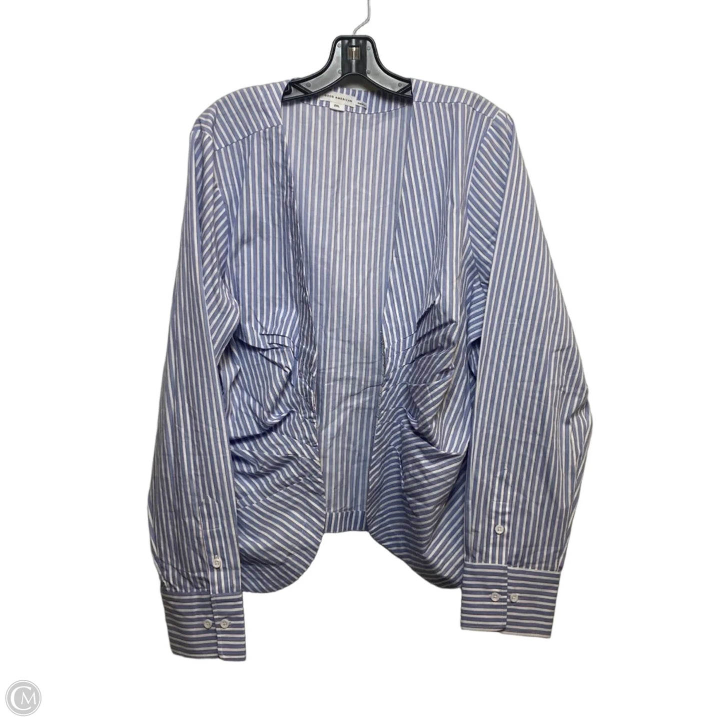 Top Long Sleeve Designer By Good American In Blue, Size: 2x