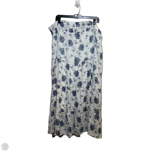 Skirt Maxi By J Gee In Blue & White, Size: Xl