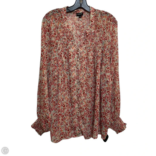 Top Long Sleeve By Torrid In Red, Size: 3x