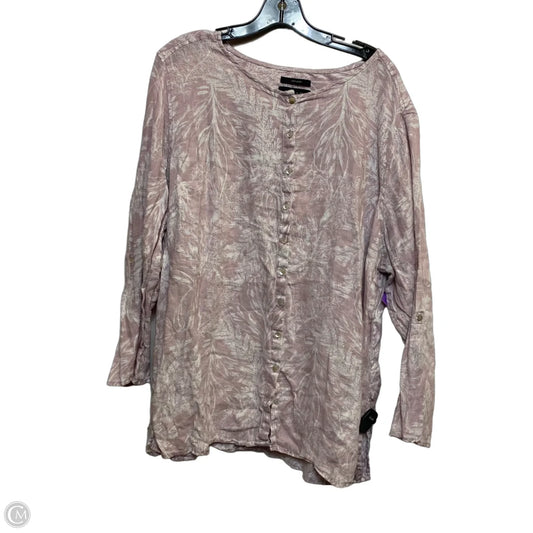 Top Long Sleeve By Tahari In Purple, Size: 3x