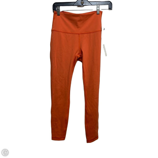 Athletic Leggings By Lululemon In Orange, Size: S