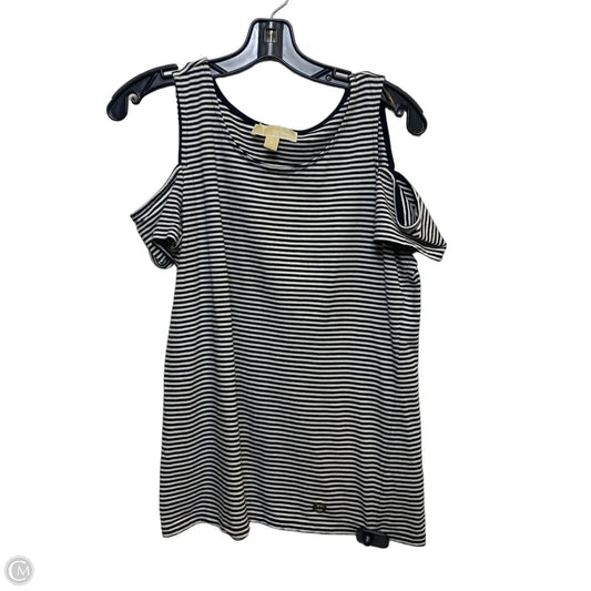 Top Short Sleeve By Michael By Michael Kors In Black & White, Size: M