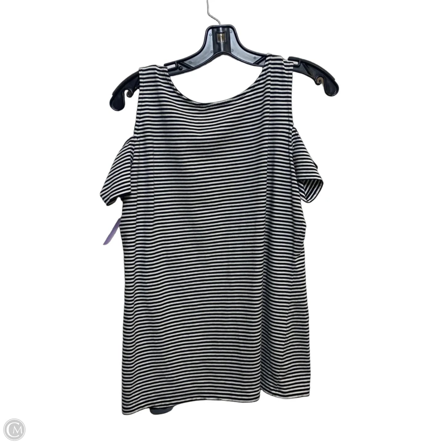 Top Short Sleeve By Michael By Michael Kors In Black & White, Size: M
