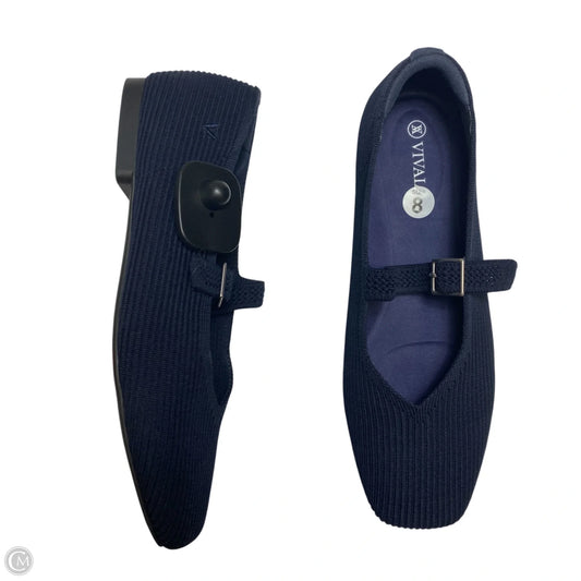 Shoes Flats By Vivaia In Navy, Size: 8