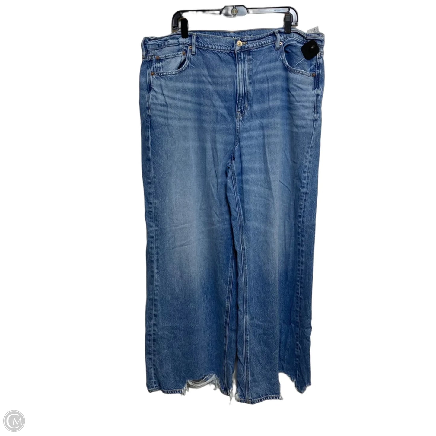 Jeans Wide Leg By American Eagle In Blue Denim, Size: 20