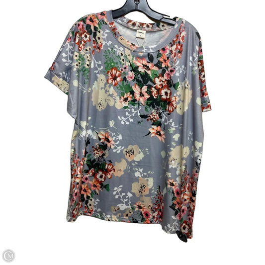 Top Short Sleeve Basic By Besshopie In Grey, Size: Xl