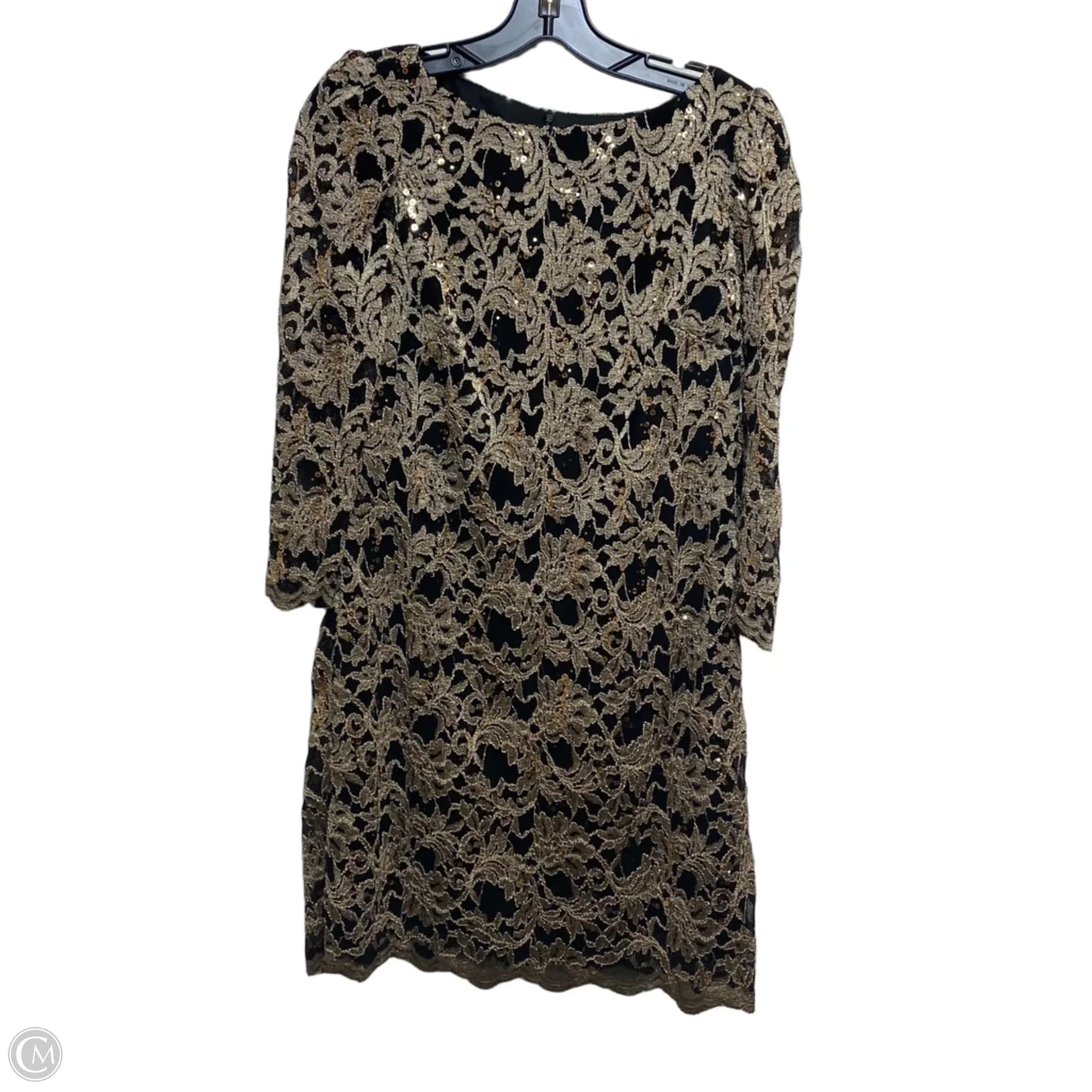 Dress Party Short By Jessica Howard In Black & Gold, Size: Mp