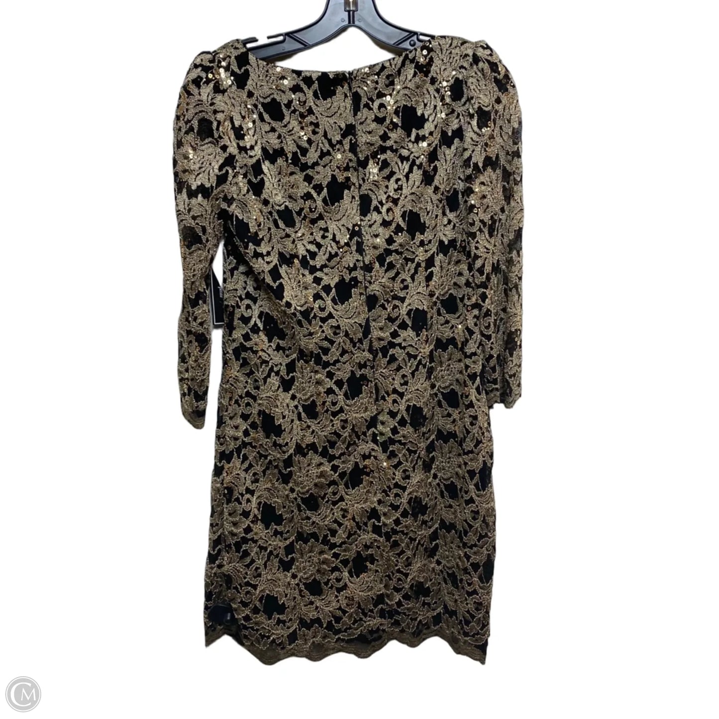 Dress Party Short By Jessica Howard In Black & Gold, Size: Mp