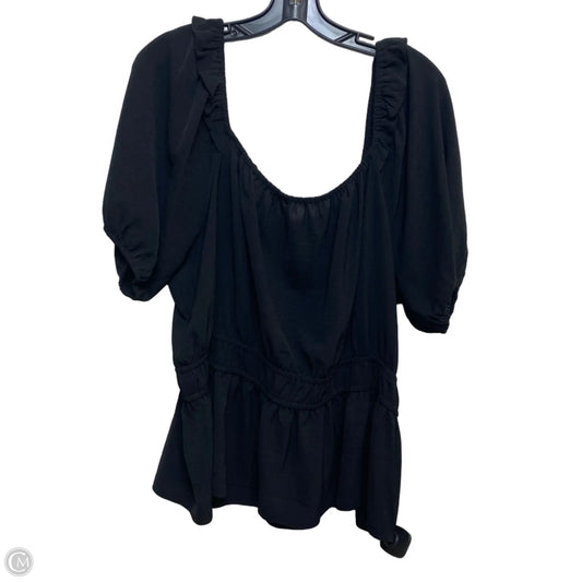 Top Short Sleeve By Nine West Apparel In Black, Size: Xxl