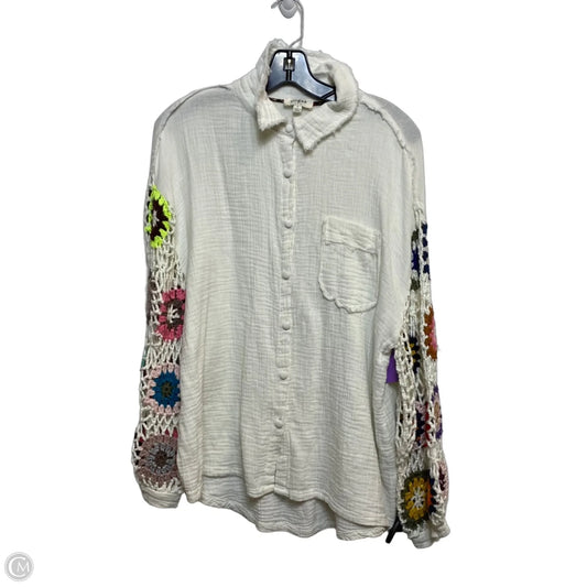 Top Long Sleeve By Umgee In Cream, Size: L