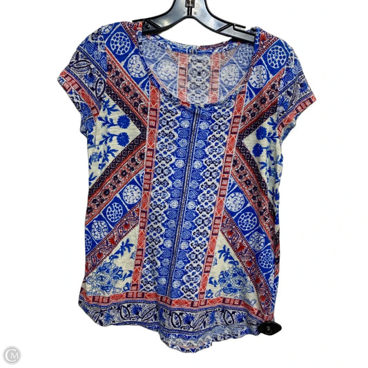 Top Short Sleeve Basic By Lucky Brand In Blue, Size: S