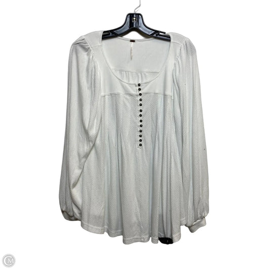 Top Long Sleeve By Free People In White, Size: L