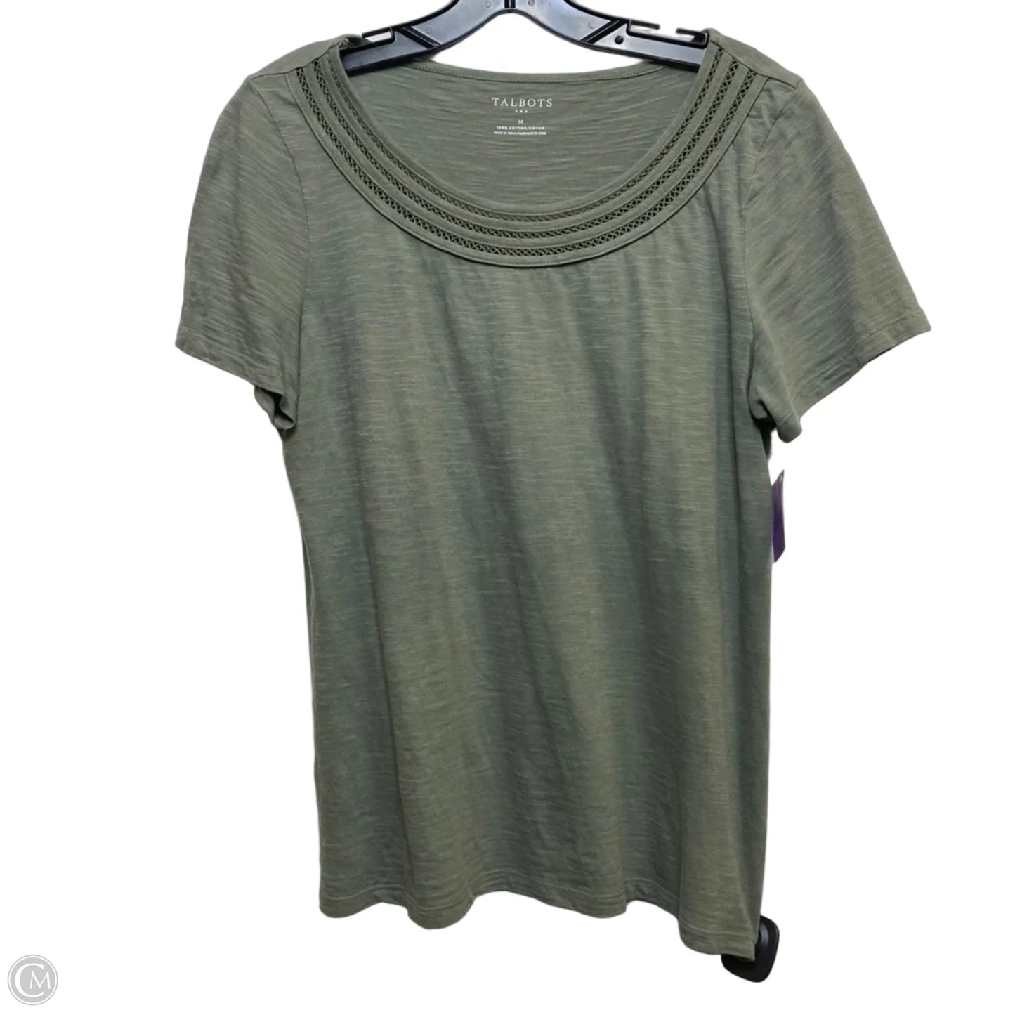 Top Short Sleeve By Talbots In Green, Size: M