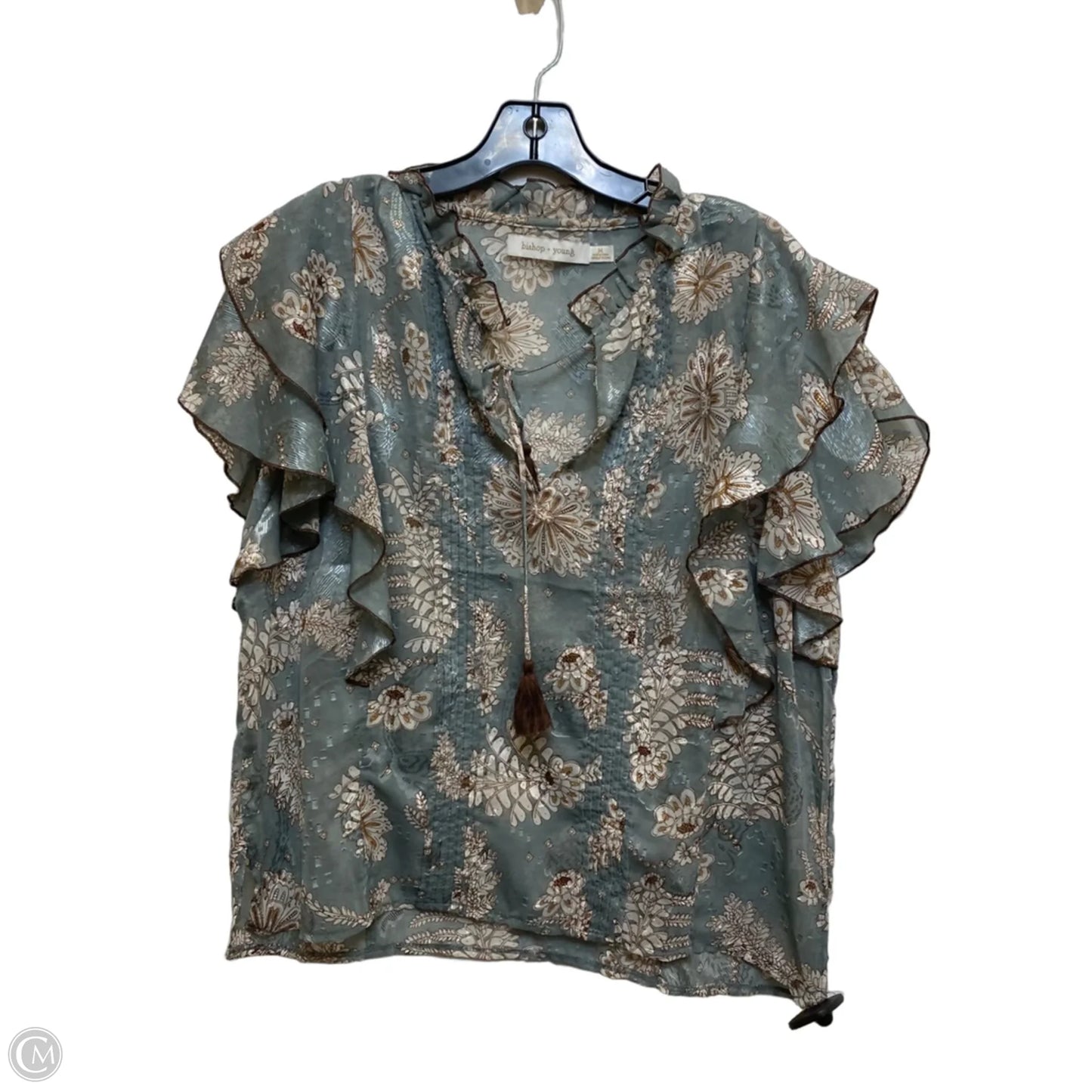 Top Sleeveless By Bishop + Young In Blue & Brown, Size: M