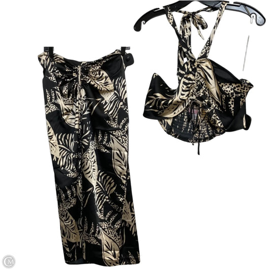Skirt Set 2pc By Future Collective In Black & Cream, Size: L