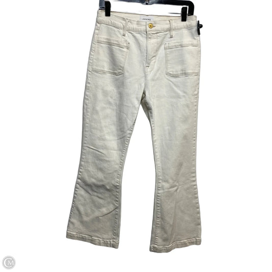 Jeans Designer By Frame In Cream Denim, Size: 6