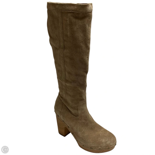 Boots Knee Heels By Kork Ease In Brown, Size: 7.5