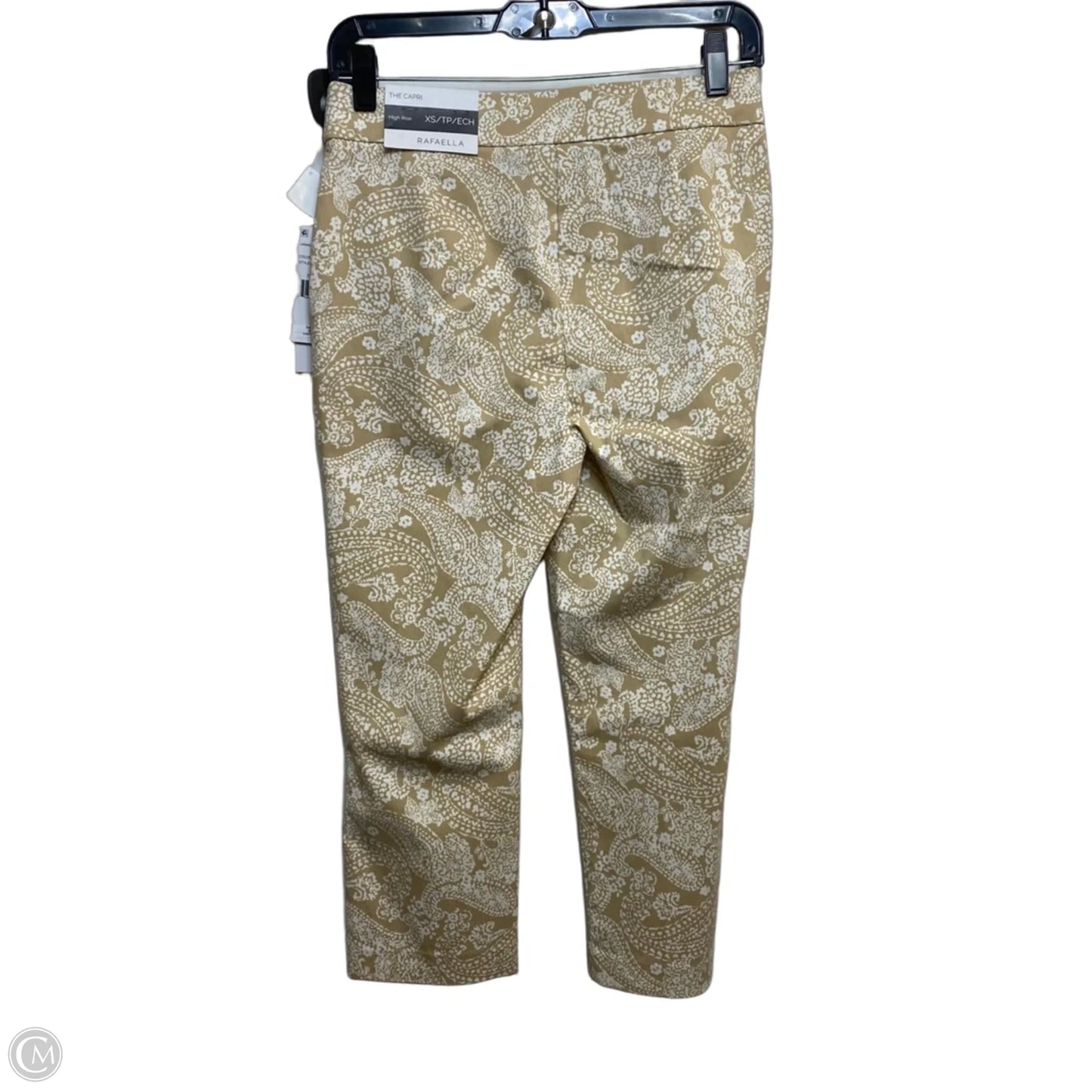 Capris By Rafaella In Tan, Size: Xs