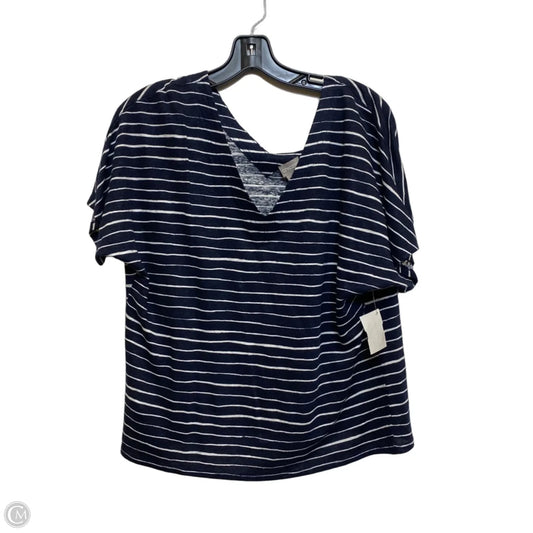 Top Short Sleeve By Chicos In Navy, Size: M