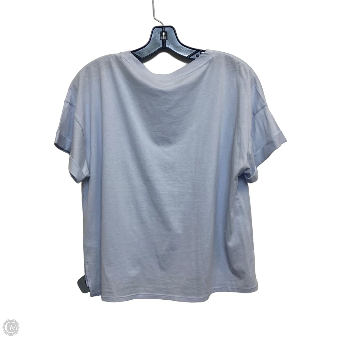 Athletic Top Short Sleeve By Calvin Klein Performance In Blue, Size: L