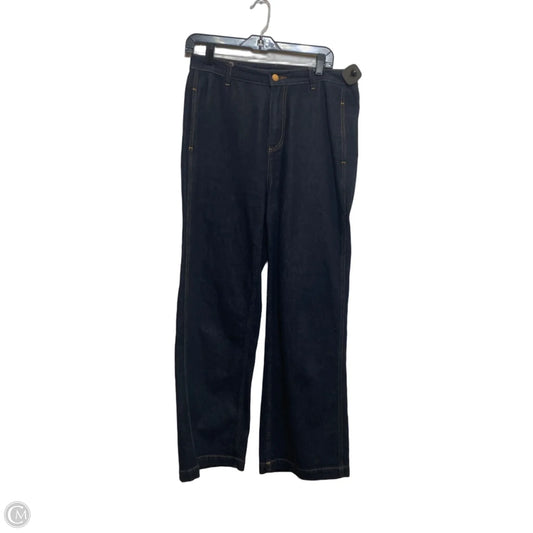 Jeans Wide Leg By Goella In Blue Denim, Size: 8