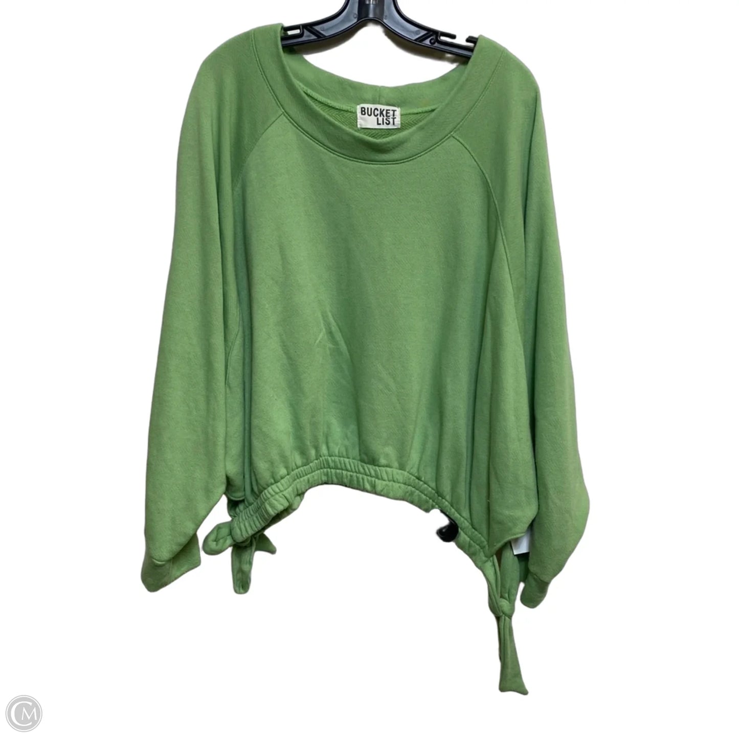 Sweatshirt Crewneck By Bucketlist In Green, Size: L
