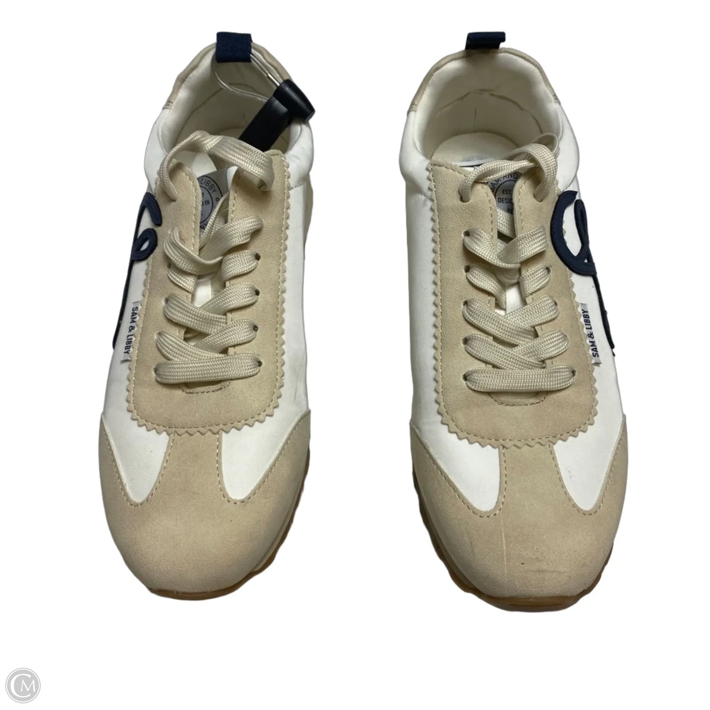 Shoes Sneakers By Sam And Libby In Cream & Tan, Size: 9.5