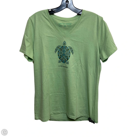Top Short Sleeve Basic By Life Is Good In Green, Size: M