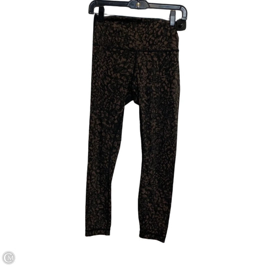 Athletic Leggings By Lululemon In Black & Brown, Size: S