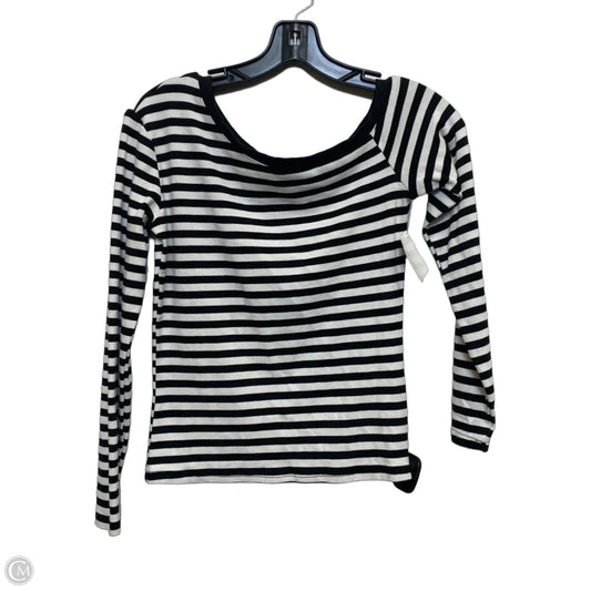 Top Long Sleeve By Darong In Black & White, Size: M