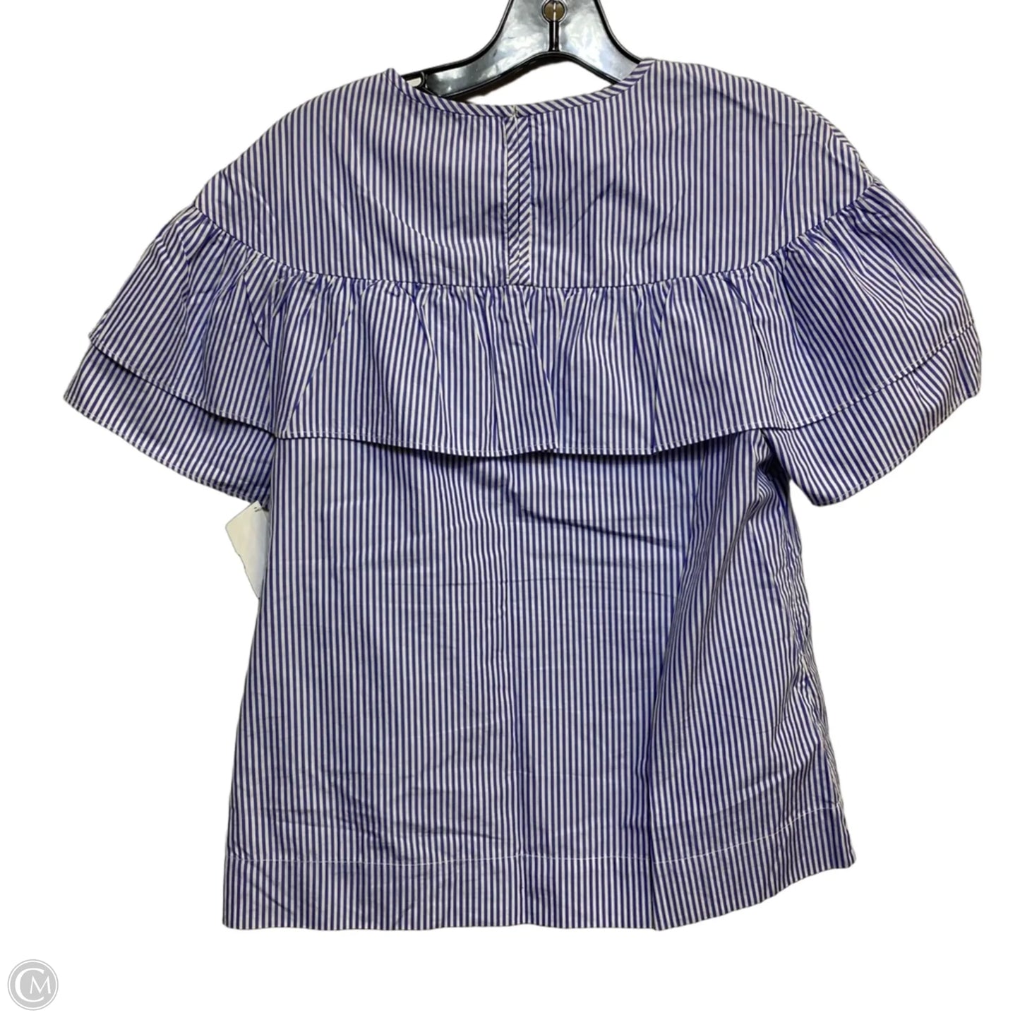 Top Short Sleeve By J. Crew In Blue & White, Size: S