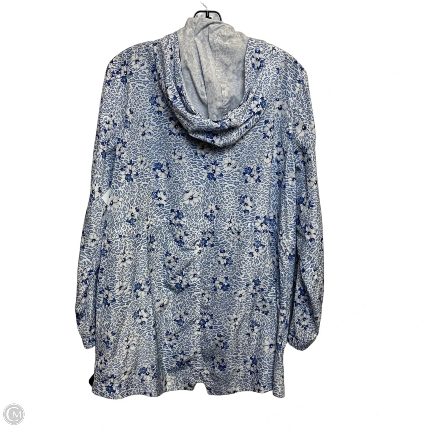 Jacket Windbreaker By Linda Anderson In Blue, Size: Xl