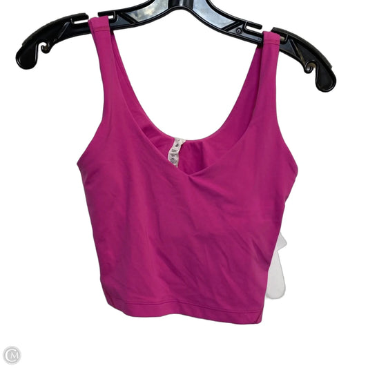 Athletic Tank Top By Lululemon In Pink, Size: Xs