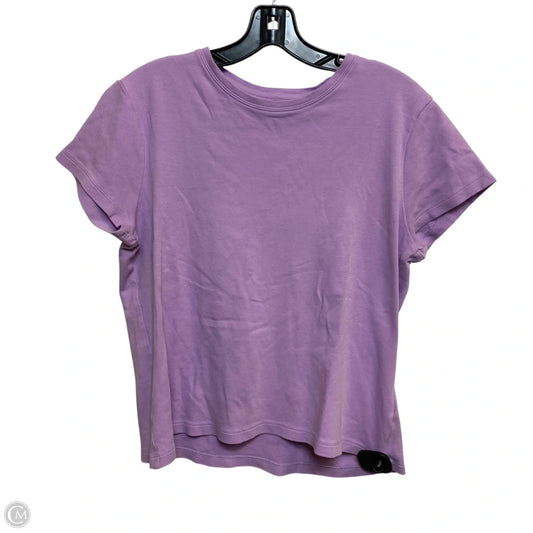 Top Short Sleeve Basic By J. Crew In Purple, Size: L