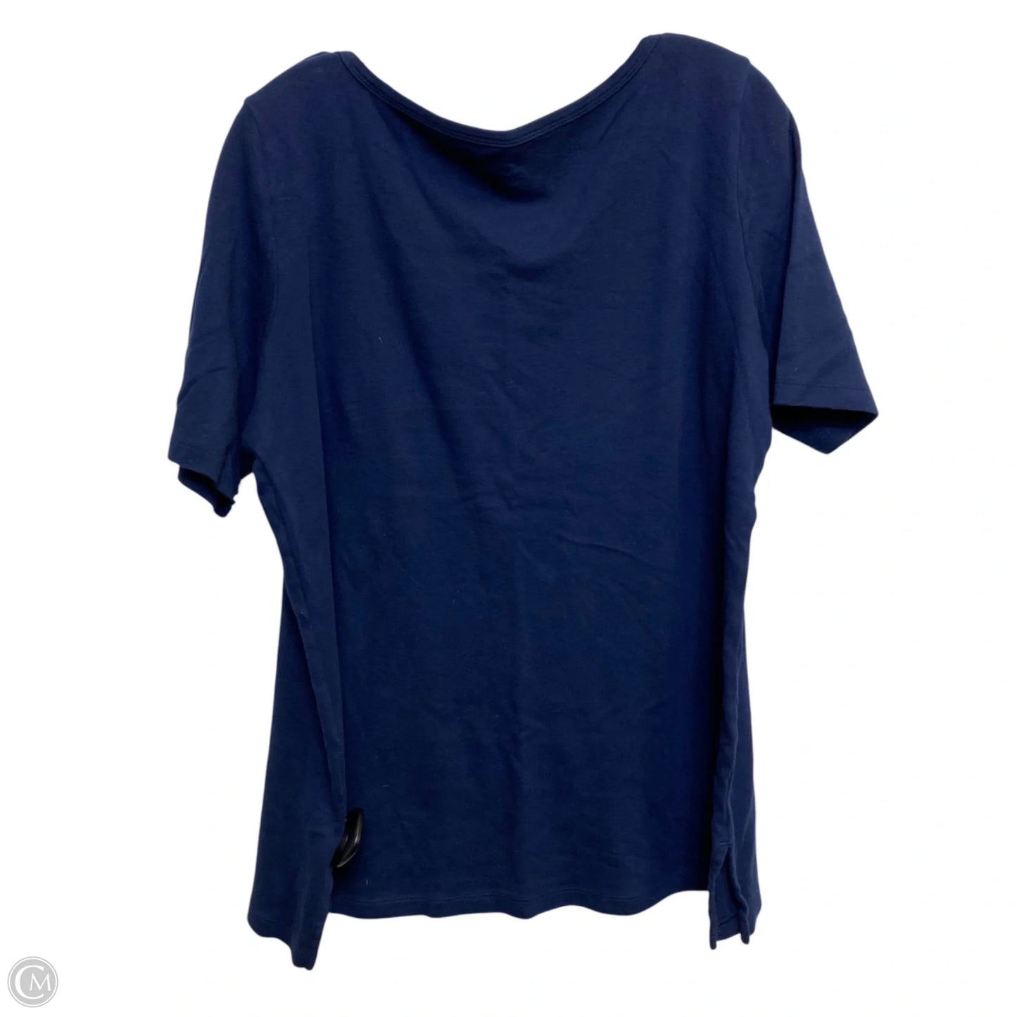 Top Short Sleeve By Kim Rogers In Navy, Size: Xl
