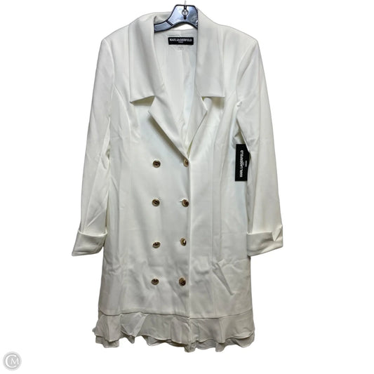 Dress Designer By Karl Lagerfeld In White, Size: L