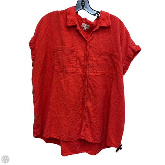 Top Short Sleeve By Wonderly In Red, Size: 2x