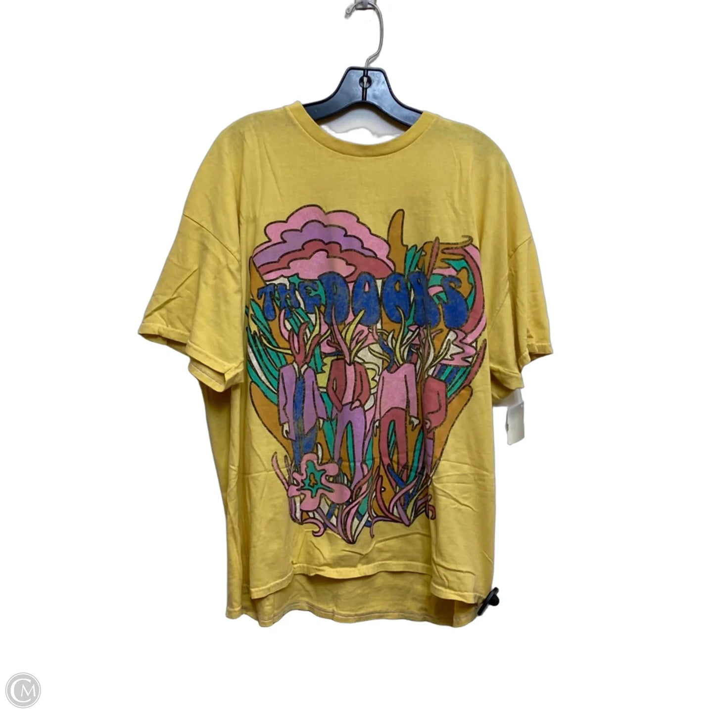 Top Short Sleeve By The Doors In Yellow, Size: L
